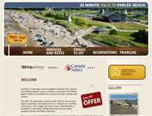 Tablet Screenshot of parleebeachmotel.com
